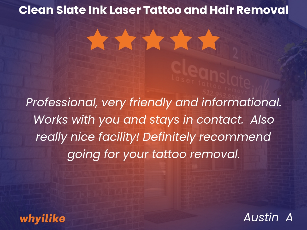 Why I like Clean Slate Ink Laser Tattoo and Hair Removal